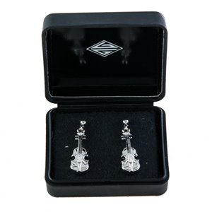 Pendientes violín/viola plateado