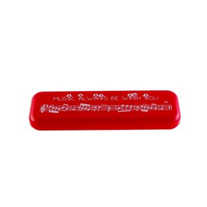 Plumier rojo ""Music always be with you""