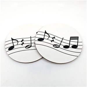 Posavasos blancos pentagrama