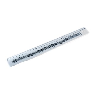 Regla blanca pentagrama 30 cm