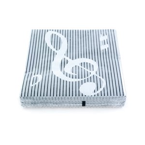 Servilletas a rayas con clave de sol