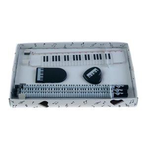 Set 3 lápices, regla, goma y sacapuntas