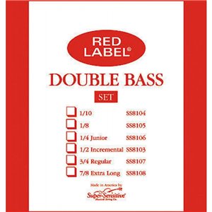 Set de cuerdas contrabajo Super-Sensitive Red Label Medium 1/4 1/4