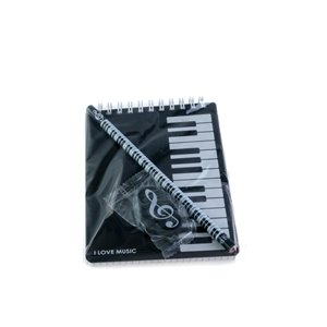 Set teclado con bloc de notas, lápiz y goma