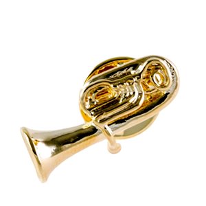 Pin tuba dorado 3D