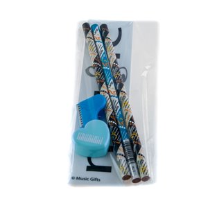 Set punto libro, 3 lápices, goma y pinza GG10MU