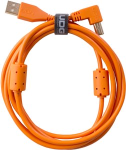 U95006OR - ULTIMATE AUDIO CABLE USB 2.0 A-B ORANGE ANGLED 3M