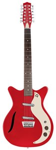 VINTAGE 12STR GUITAR RED METALLIC